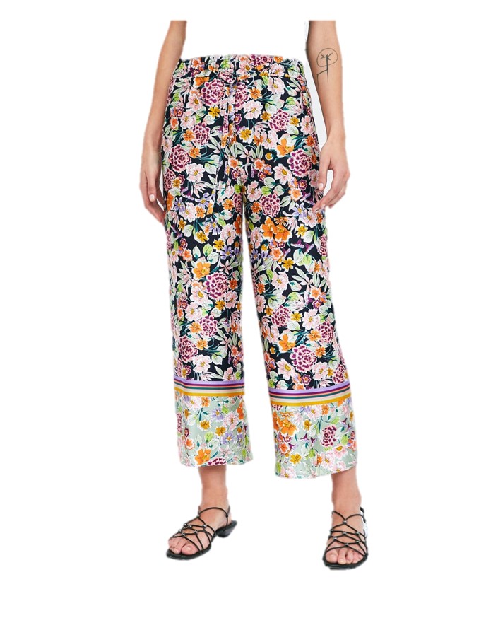 floral trousers zara